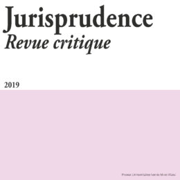 Jurisprudence - Revue critique 2019