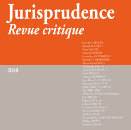 Jurisprudence - Revue critique 2010