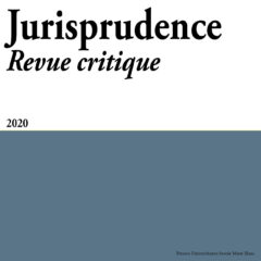Jurisprudence - Revue critique 2020